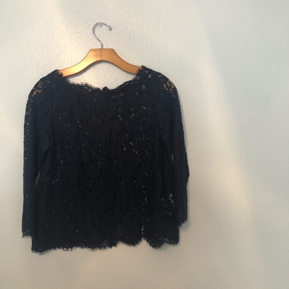 Joie Elvia Lace Top - Navy, XS